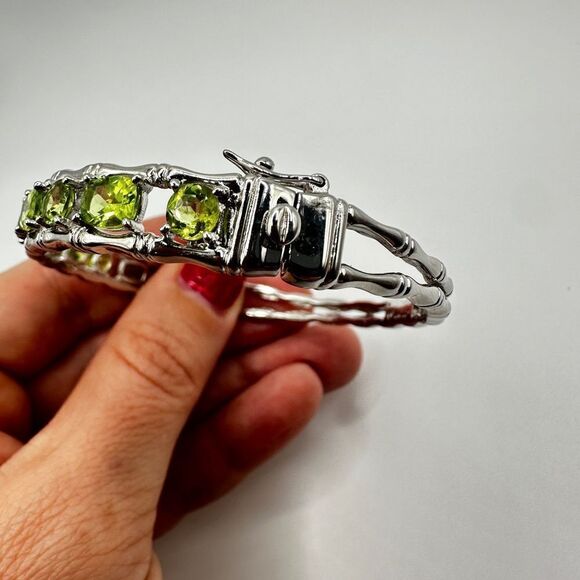 NWOT Arthur Court faceted peridot and sterling silver bracelet! - Picture 4 of 9